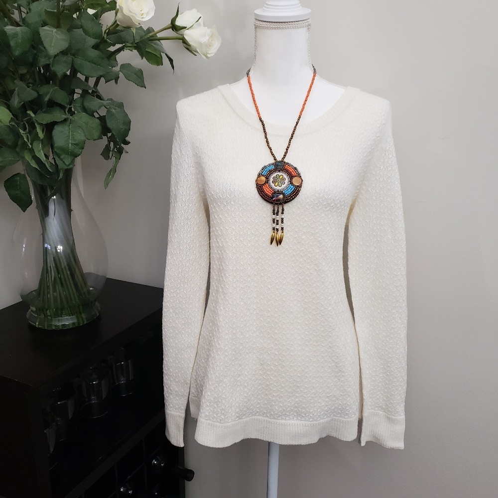 NWT Talbots Creme Knit Lightweight Sweater